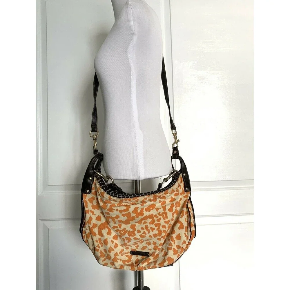 RACHEL by RACHEL ROY Animal Print Hobo Shoulder Bag Handbag Crossbody Boho